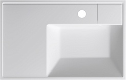 Madera Раковина над стиральной машиной Vega 80 R белая – фотография-2